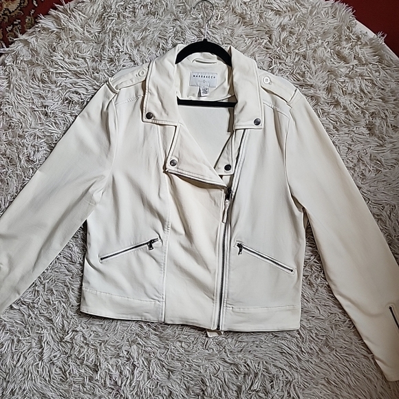 Marrakech Motorcycle Jacket Moto Cream - XL Extra Large. MSRP $158 - Picture 4 of 13